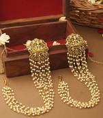 Beaded Ear Chain Set with Motif