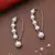 Silver Earrings With Pearl Drop