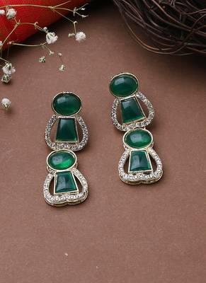 Green Kundan Earrings For Festives 2