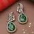 Bird Kundan Earrings With Green Stone