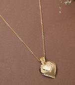 Heart-Shaped Necklace Set with Matching Earrings