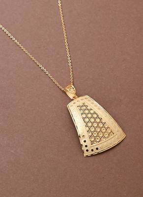 Yellow Gold Necklace Set With Earrings 1