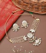 Multicolour Necklace Set With Matching Earrings