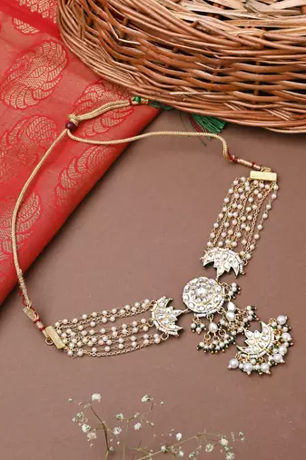 Multicolour Necklace Set With Matching Earrings