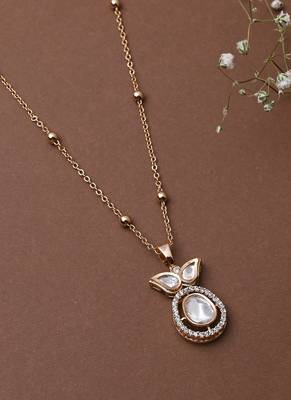 Single Stone Necklace Set With Earrings 1