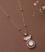 Single Stone Necklace Set With Earrings