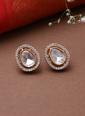Single Stone Necklace Set With Earrings 4