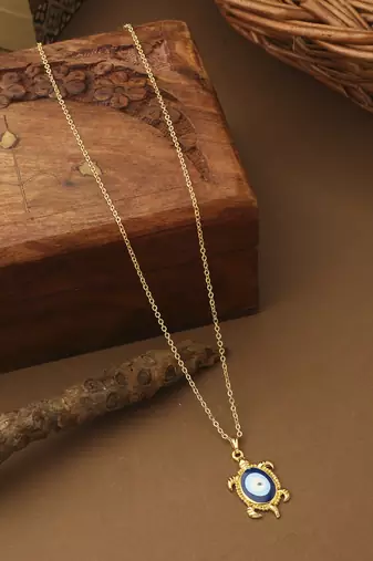 Evil Eye Turtle Pendant