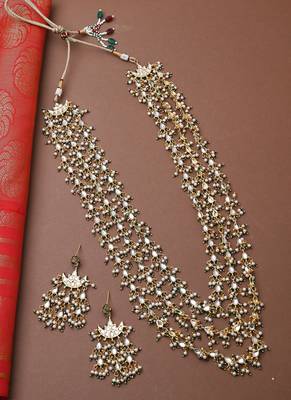 3 Layered Long Necklace Set With Earrings 1