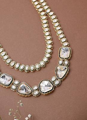 Dual Layered Necklace Set For Wedding 3
