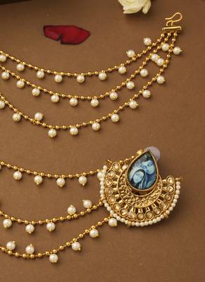 Ram-Sita Motif Ear Chain 3