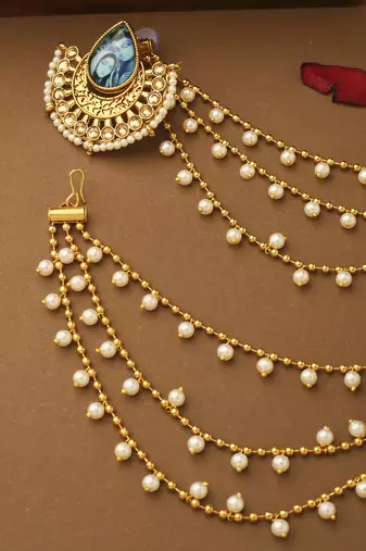 Ram-Sita Motif Ear Chain