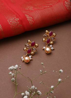 3 Layered Multicolour Necklace Set With Earrings 4