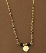 Laxmi Motif Black Gold Mangalsutra
