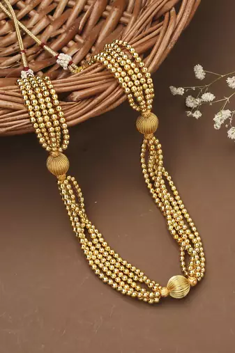 Yellow Gold Ball Chain Necklace