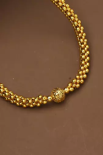 Gold Plated Ball Chain Necklace