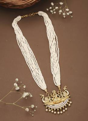 White Traditional Laxmi Motif Mala 2