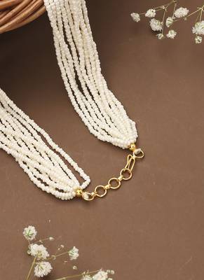 White Traditional Laxmi Motif Mala 3