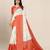 White woven banarasi silk saree with blouse