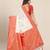 White woven banarasi silk saree with blouse