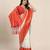 White woven banarasi silk saree with blouse