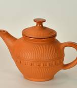  SOWPEACE Terracotta Teapot - Artisan Made Kitchenware, Natural Clay, 1L Capacity