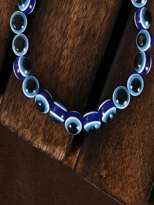  unisex blue evil eye rakhi with roli chawal 4