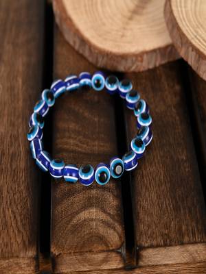  unisex blue evil eye rakhi with roli chawal 5