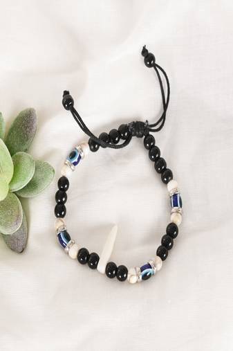  unisex black evil eye rakhi with roli chawal