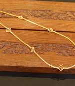 Designer gold plated stone chain