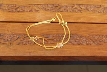Designer gold plated stone chain 2