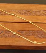 Designer gold plated stone chain