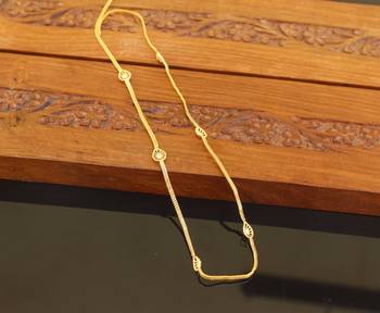 Designer gold plated stone chain 2
