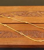 Designer gold plated stone chain