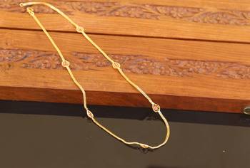 Designer gold plated stone chain 2