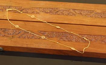 Designer gold plated stone chain 1