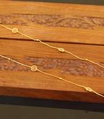 Designer gold plated stone chain