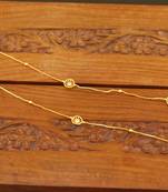 Designer gold plated stone chain