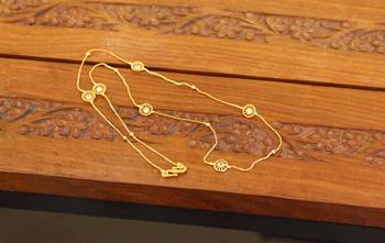 Designer gold plated stone chain 2