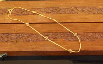 Designer gold plated stone chain 1