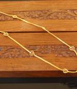 Designer gold plated stone chain