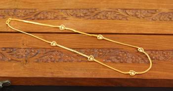Designer gold plated stone chain 1