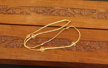 Designer gold plated stone chain 2
