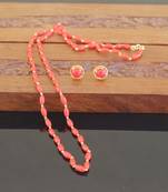 Designer gold plated koral beads necklace
