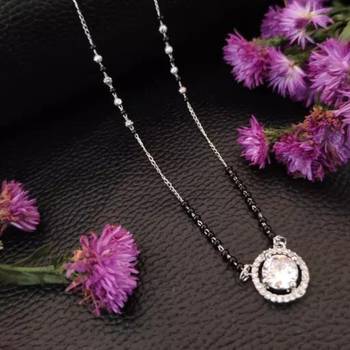 Wynona short diamond mangalsutras 18  inch 2