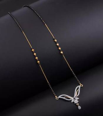 Wynona short diamond mangalsutras 18  inch 1