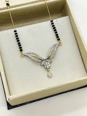 Wynona short diamond mangalsutras 18  inch 3