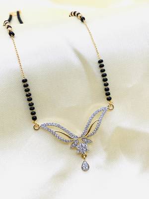 Wynona short diamond mangalsutras 18  inch 4