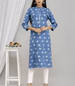 Light blue rayon kurta