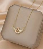 Wynona diamond wings pendant chain necklace